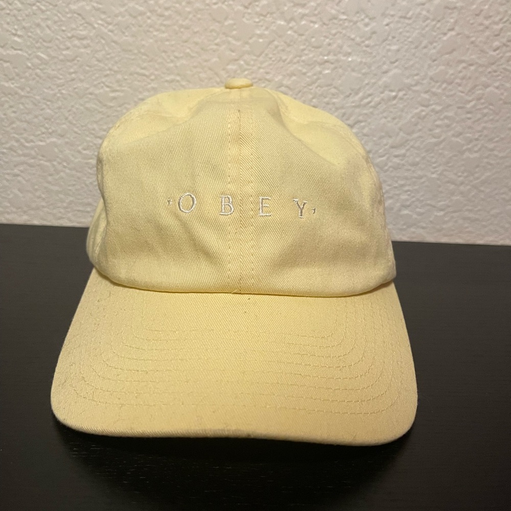 OBEY Light Yellow SnapBack Hat